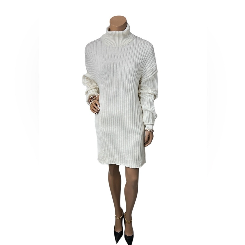 Forever 21 Cream Turtleneck Sweater Dress☑️ - Picture 4 of 8